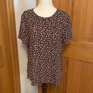 LOFT Black Floral Women's Blouse